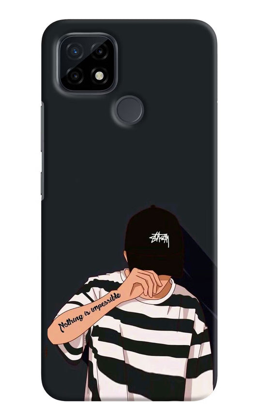 Aesthetic Boy Realme C21 Hard Case Back Cover by Casekaro