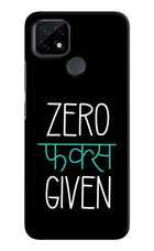 Zero Fucks Given Realme C21 Hard Case Back Cover by Casekaro