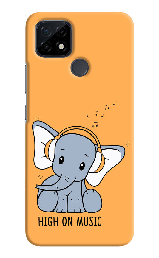 High On Music Realme C21 Hard Case Back Cover by Casekaro