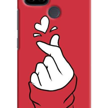 Korean Love Sign Realme C21 Hard Case Back Cover by Casekaro