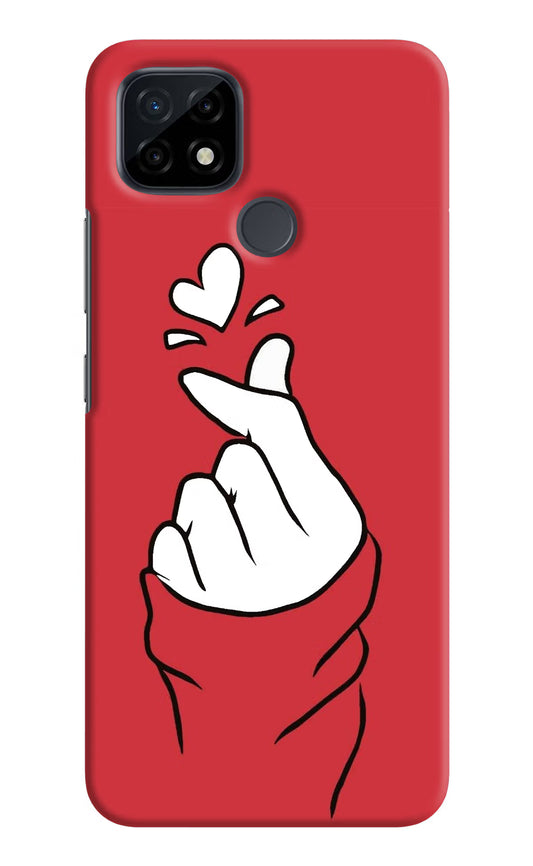 Korean Love Sign Realme C21 Hard Case Back Cover by Casekaro