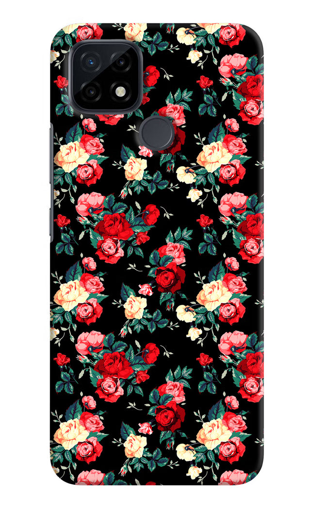 Rose Pattern Realme C21 Hard Case Back Cover by Casekaro