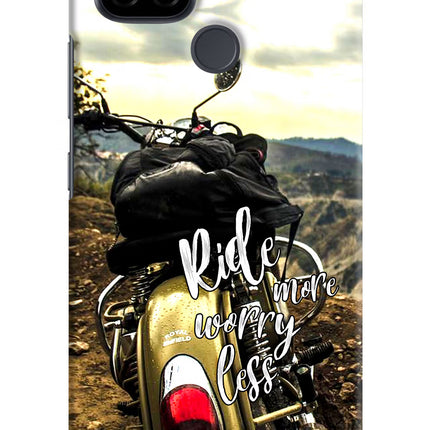 Ride More Worry Less Realme C21 Hard Case Back Cover by Casekaro