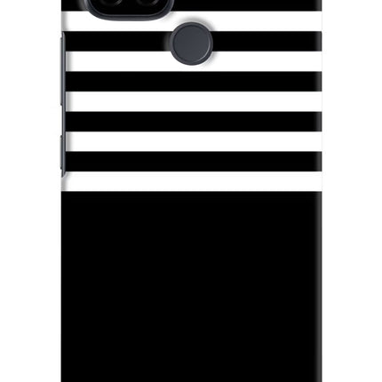 Black and White Print Realme C21 Hard Case Back Cover by Casekaro