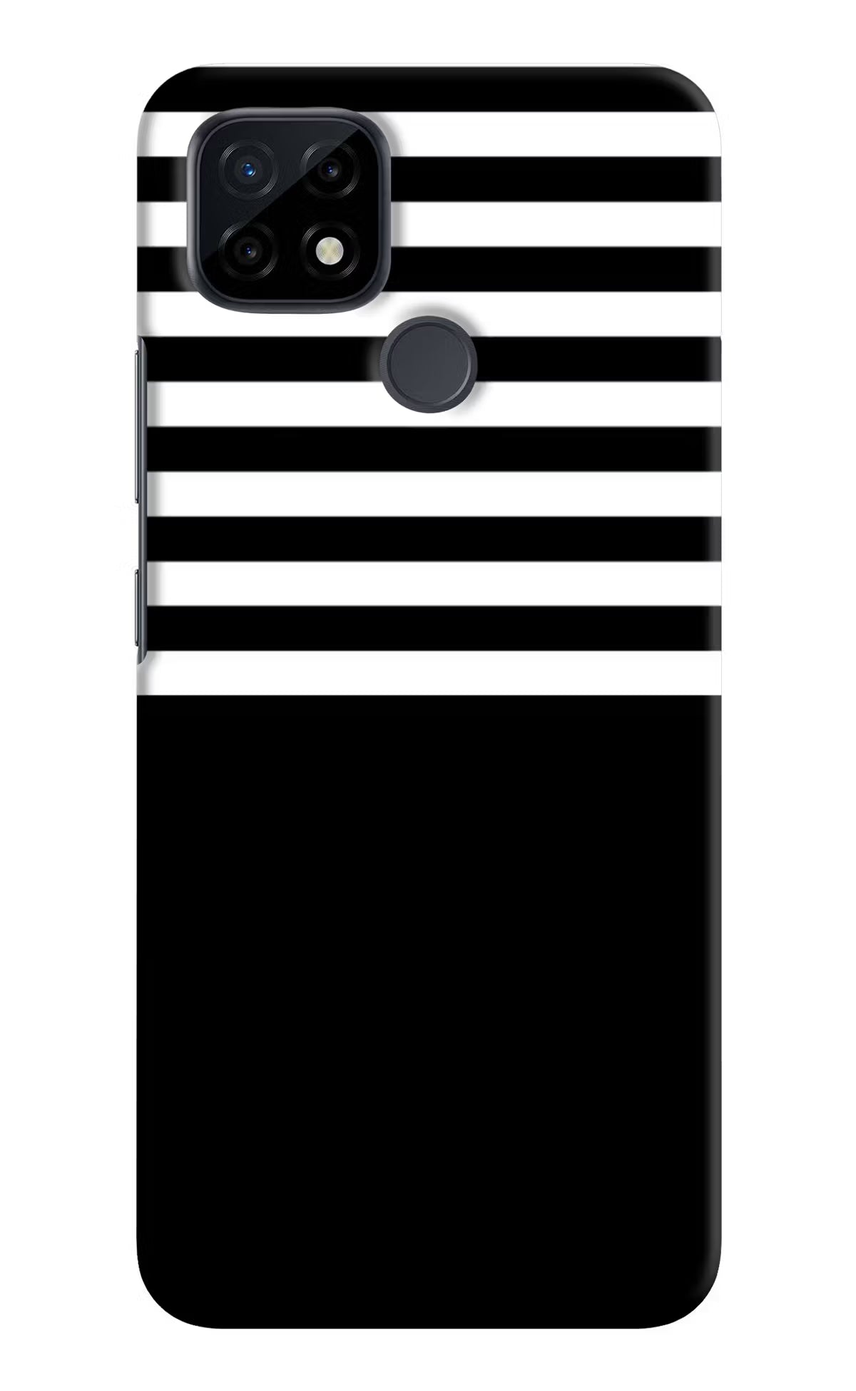 Black and White Print Realme C21 Hard Case Back Cover by Casekaro