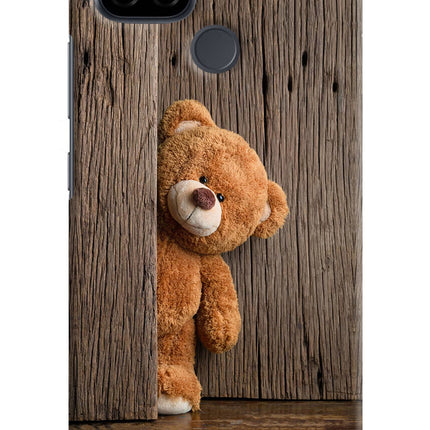 Teddy Wooden Realme C21 Hard Case Back Cover by Casekaro