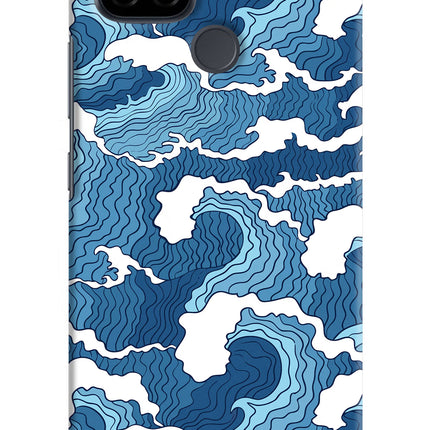 Blue Waves Realme C21 Hard Case Back Cover by Casekaro