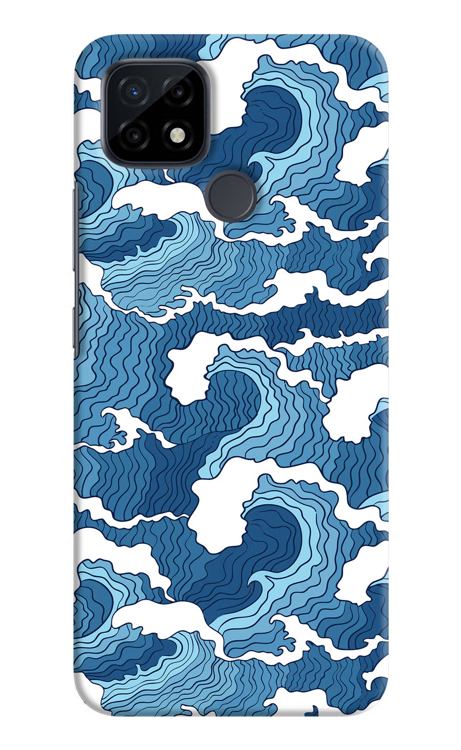Blue Waves Realme C21 Back Cover, Hard case