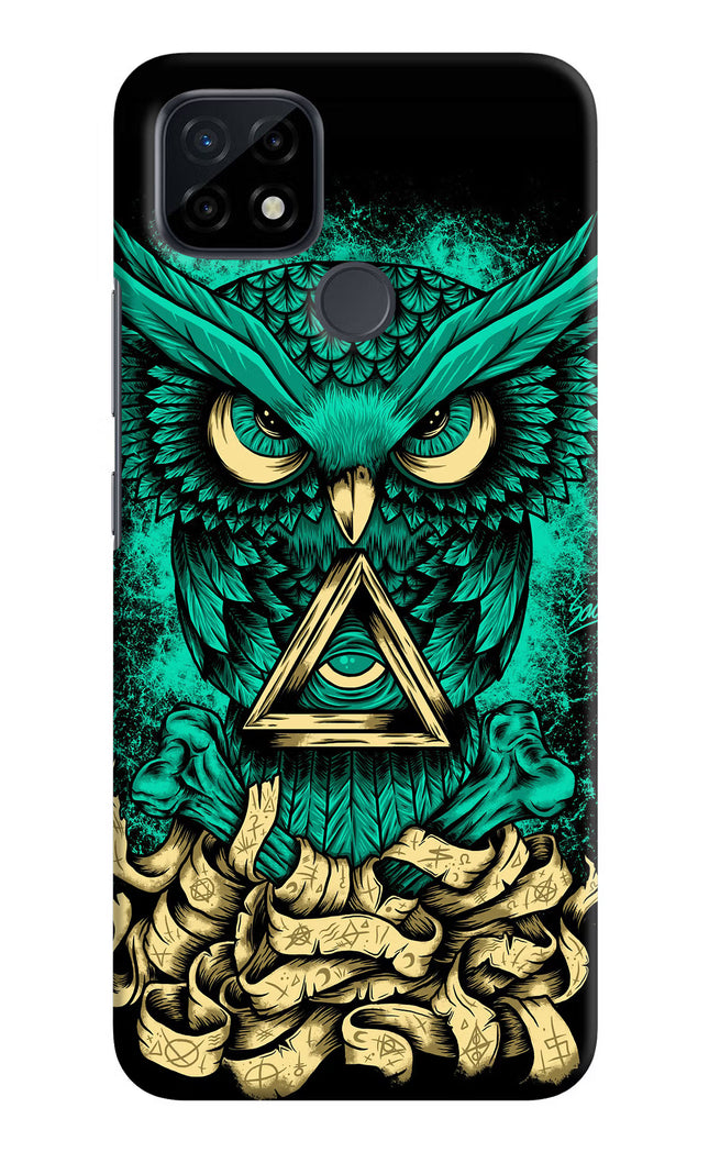 Green Owl Realme C21 Hard Case Back Cover by Casekaro