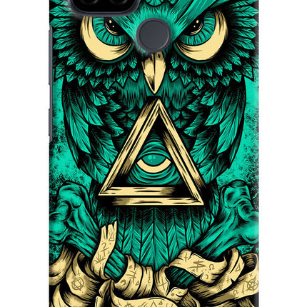 Green Owl Realme C21 Hard Case Back Cover by Casekaro