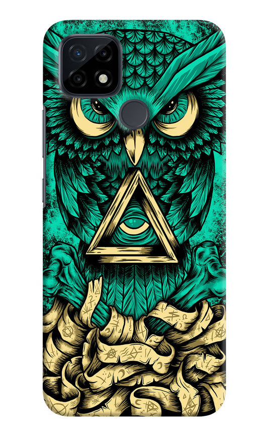 Green Owl Realme C21 Hard Case Back Cover by Casekaro