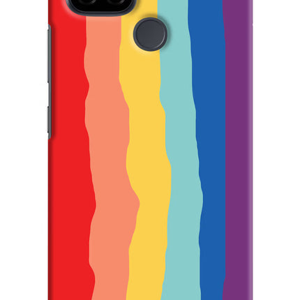 Rainbow Realme C21 Hard Case Back Cover by Casekaro