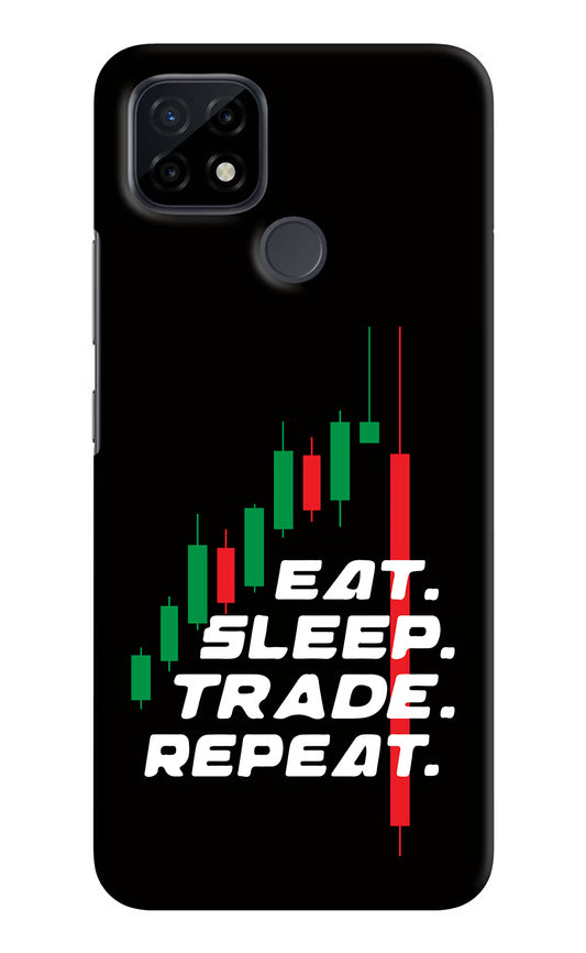 Eat Sleep Trade Repeat Realme C21 Hard Case Back Cover by Casekaro