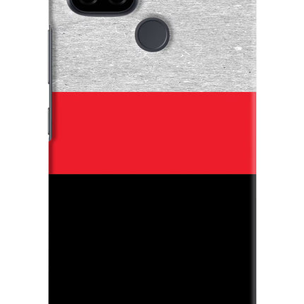 Tri Color Pattern Realme C21 Hard Case Back Cover by Casekaro