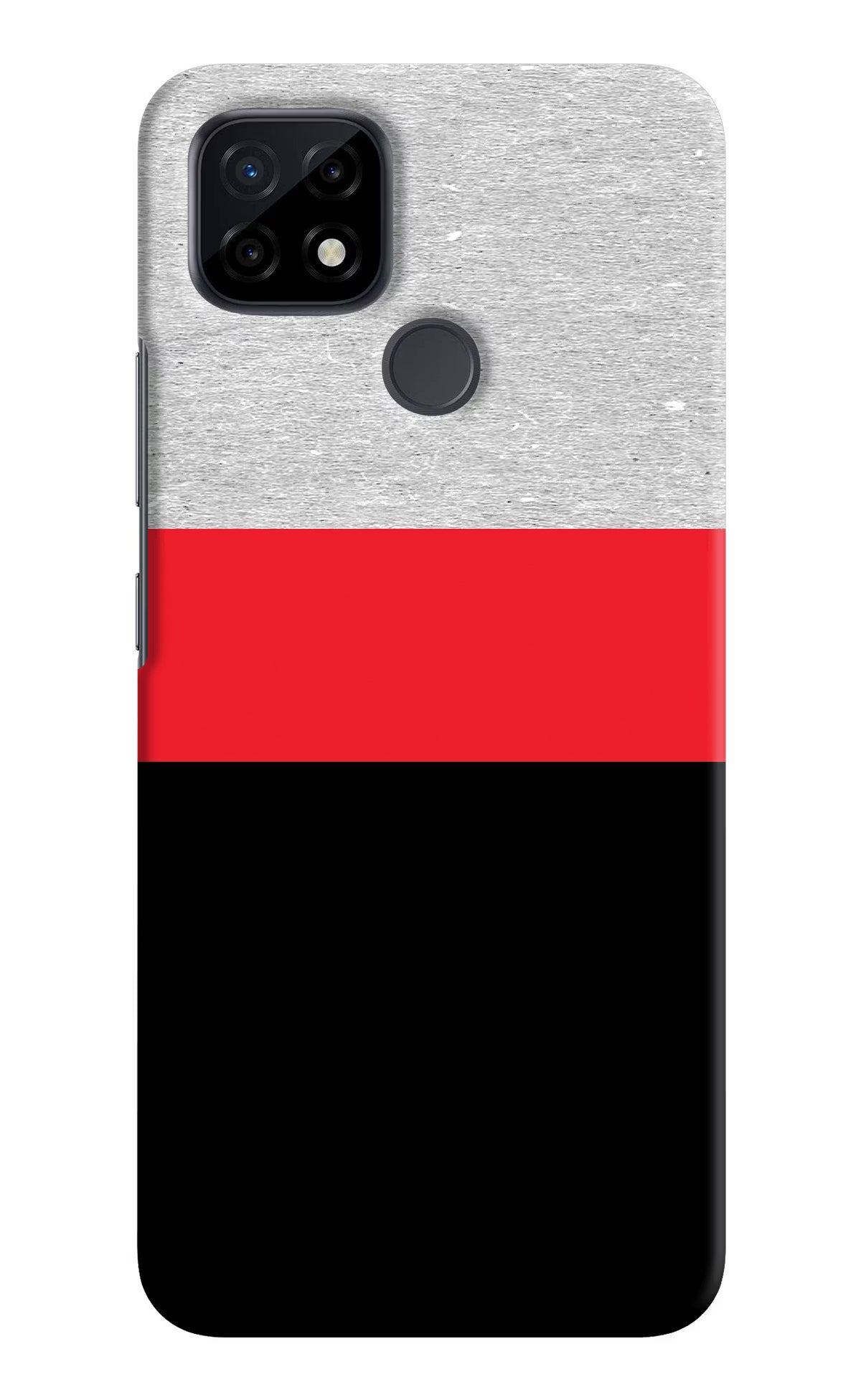 Tri Color Pattern Realme C21 Hard Case Back Cover by Casekaro