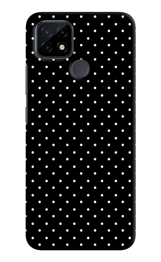 White Dots Realme C21 Hard Case Back Cover by Casekaro