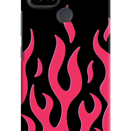 Fire Flames Realme C21 Hard Case Back Cover by Casekaro