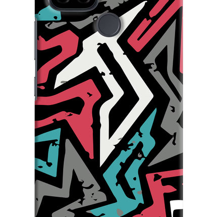 Geometric Graffiti Realme C21 Hard Case Back Cover by Casekaro
