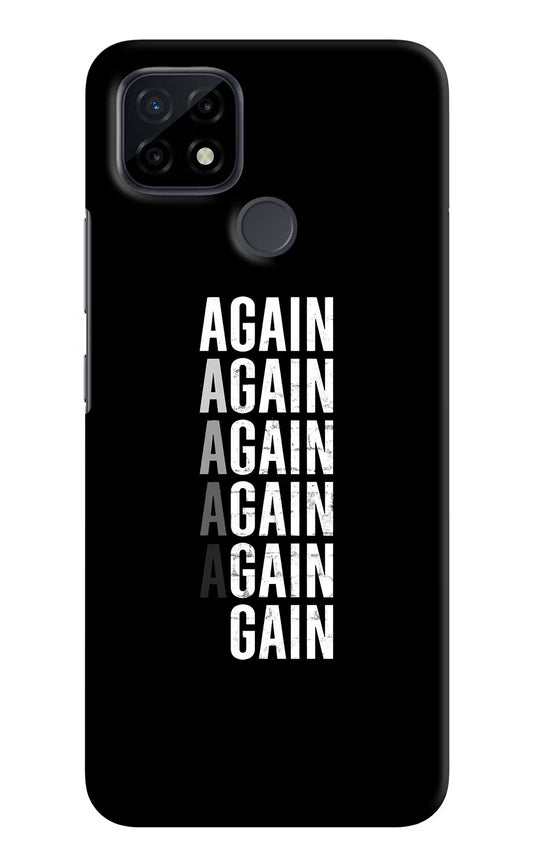 Again Again Gain Realme C21 Hard Case Back Cover by Casekaro