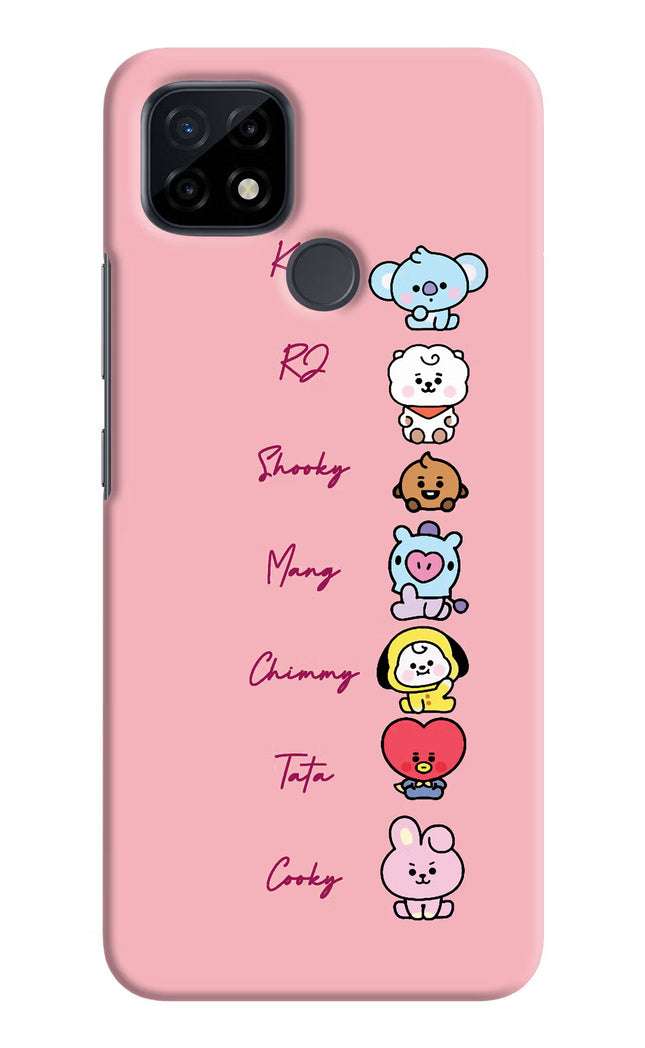 BTS names Realme C21 Hard Case Back Cover by Casekaro