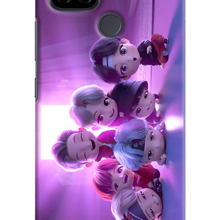 BTS Chibi Realme C21 Hard Case Back Cover by Casekaro