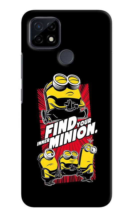 Find your inner Minion Realme C21 Hard Case Back Cover by Casekaro