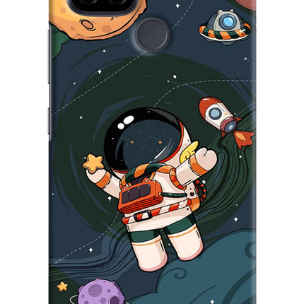 Cartoon Astronaut Realme C21 Hard Case Back Cover by Casekaro