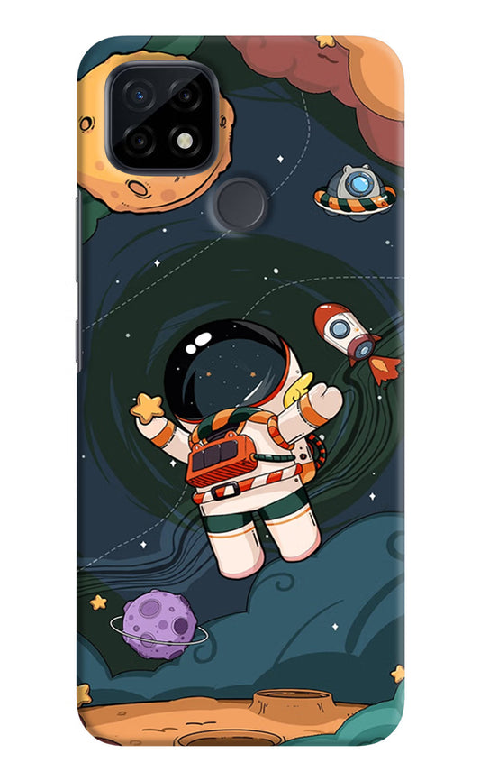 Cartoon Astronaut Realme C21 Hard Case Back Cover by Casekaro