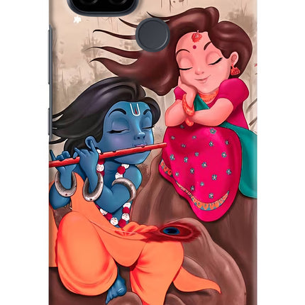 Radhe Krishna Realme C21 Hard Case Back Cover by Casekaro