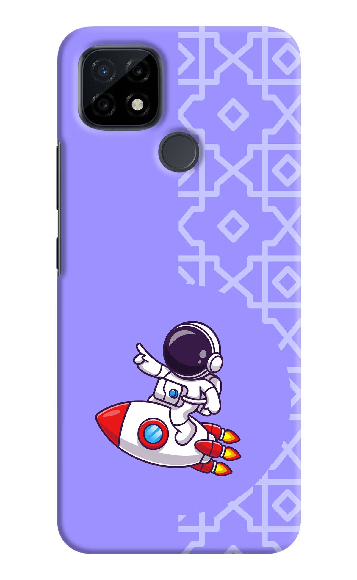 Cute Astronaut Realme C21 Hard Case Back Cover by Casekaro