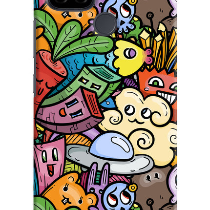 Veggie Doodle Realme C21 Hard Case Back Cover by Casekaro