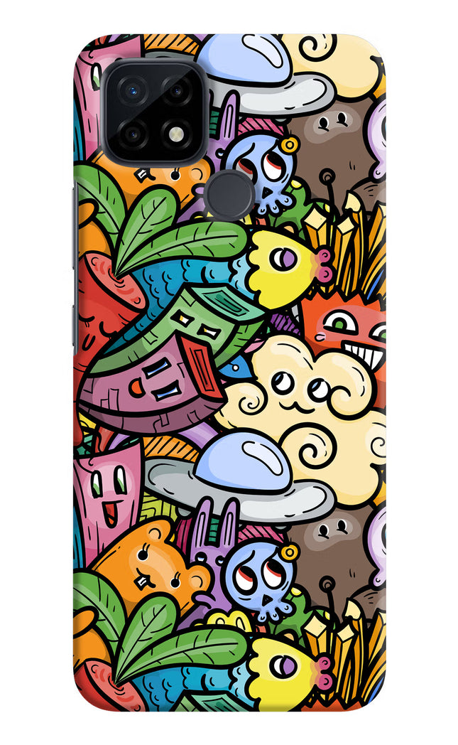 Veggie Doodle Realme C21 Hard Case Back Cover by Casekaro