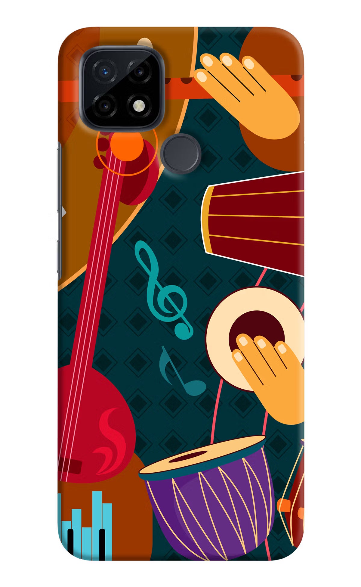 Music Instrument Realme C21 Hard Case Back Cover by Casekaro