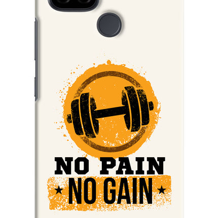 No Pain No Gain Realme C21 Hard Case Back Cover by Casekaro