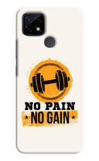 No Pain No Gain Realme C21 Hard Case Back Cover by Casekaro