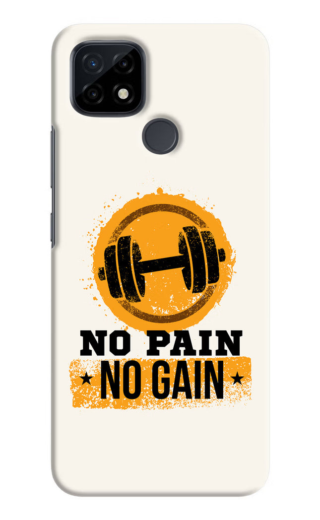 No Pain No Gain Realme C21 Hard Case Back Cover by Casekaro