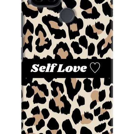 Leopard Print Self Love Realme C21 Hard Case Back Cover by Casekaro