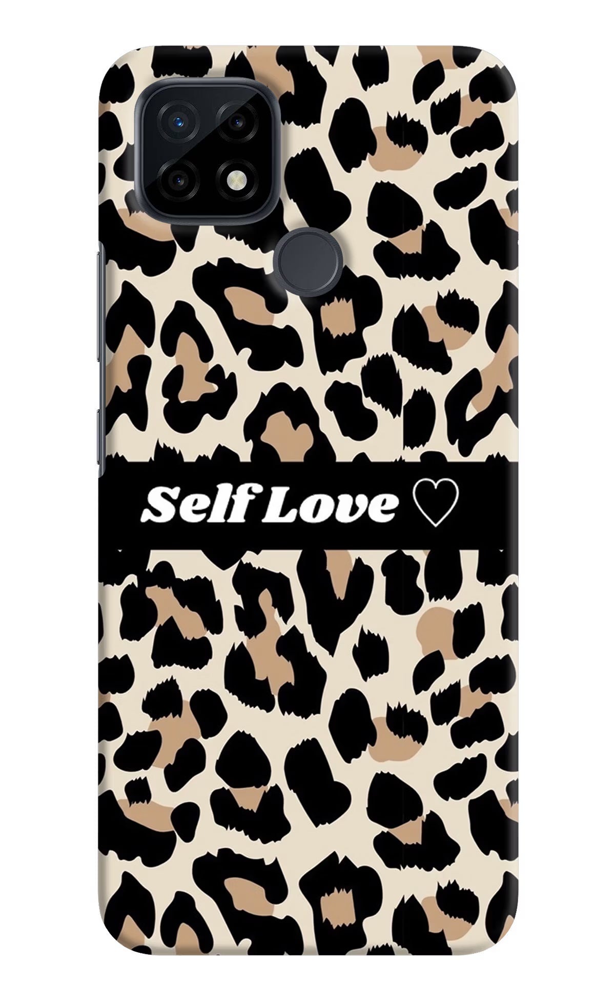 Leopard Print Self Love Realme C21 Hard Case Back Cover by Casekaro