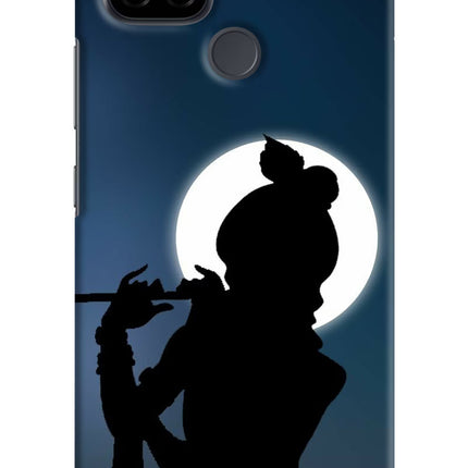 Shri Krishna Silhouette Realme C21 Hard Case Back Cover by Casekaro