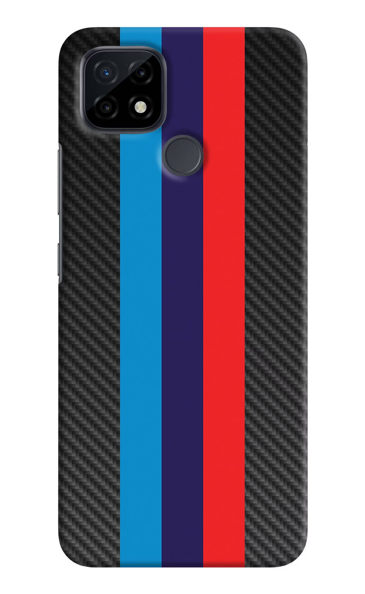 BMW Stripes Pattern Realme C21 Hard Case Back Cover by Casekaro