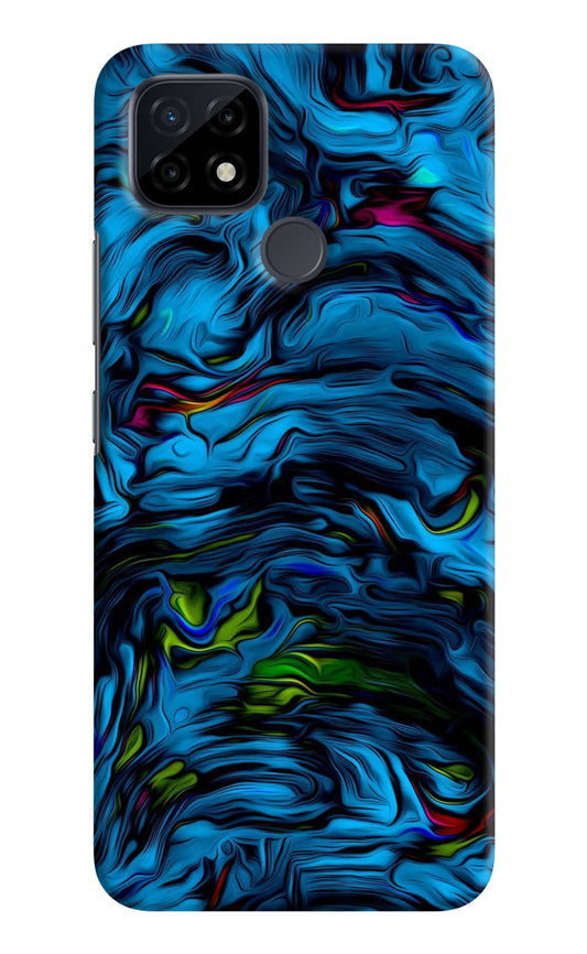 Dark Blue Abstract Realme C21 Hard Case Back Cover by Casekaro