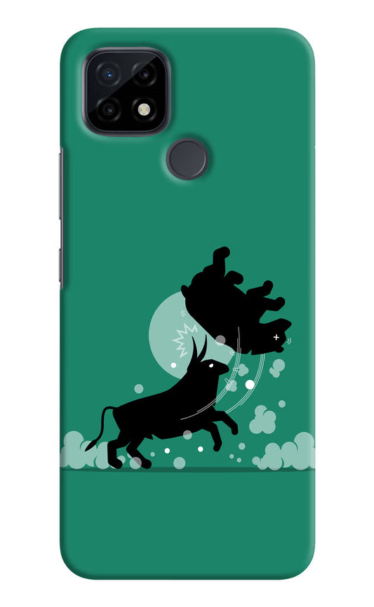 Bull Conqueror Realme C21 Hard Case Back Cover by Casekaro