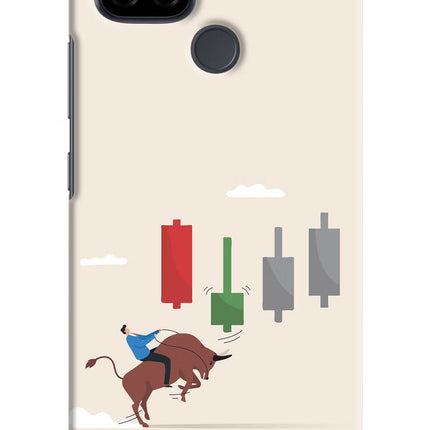 Bull Trading Momentum Realme C21 Hard Case Back Cover by Casekaro