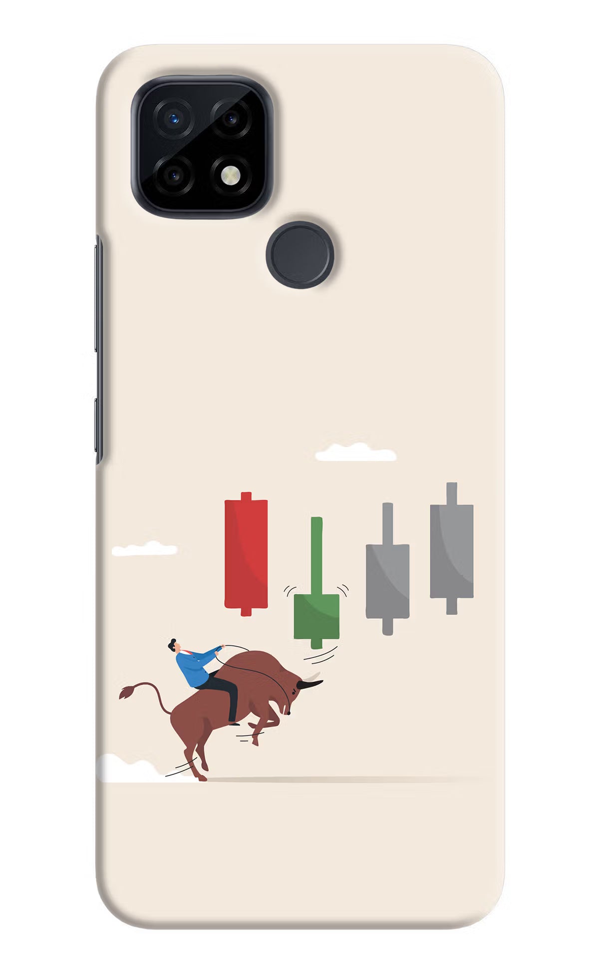 Bull Trading Momentum Realme C21 Hard Case Back Cover by Casekaro