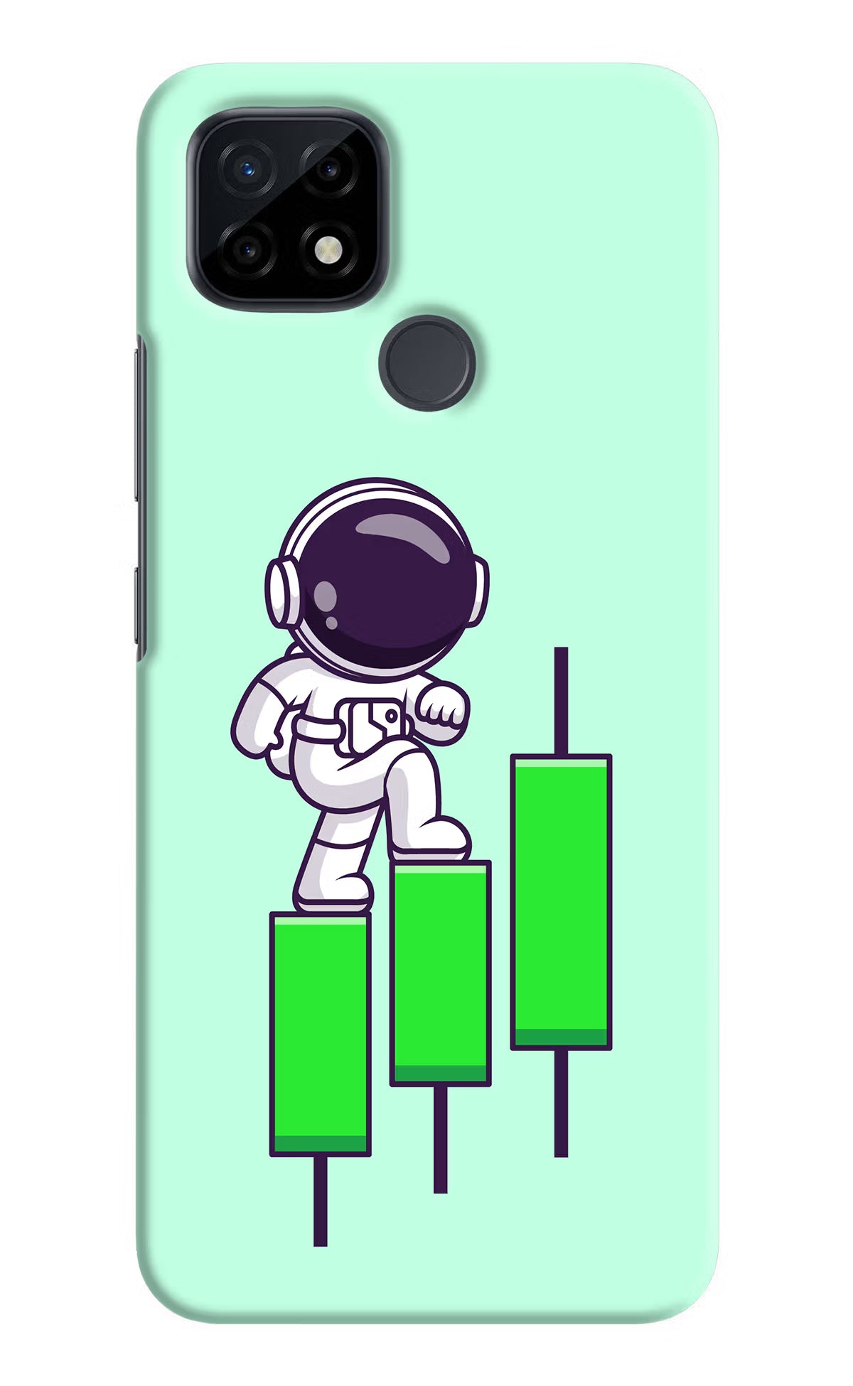 Astronaut Trader Realme C21 Hard Case Back Cover by Casekaro