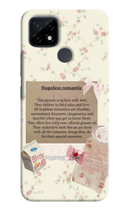 Hopeless Romantic Realme C21 Hard Case Back Cover by Casekaro