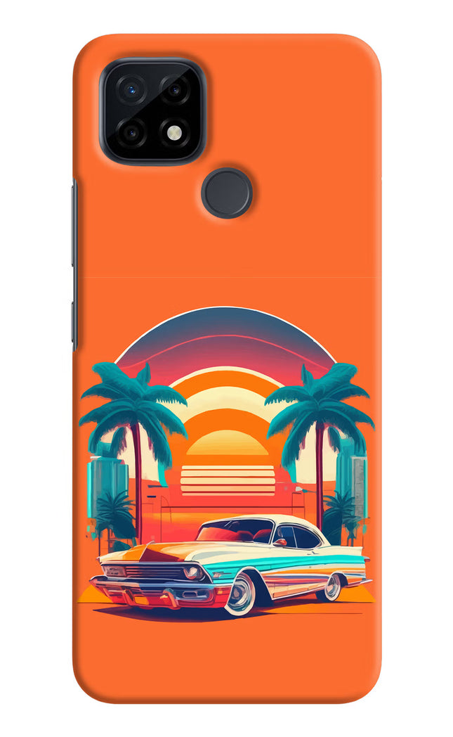 Palm Drive 80s Realme C21 Hard Case Back Cover by Casekaro
