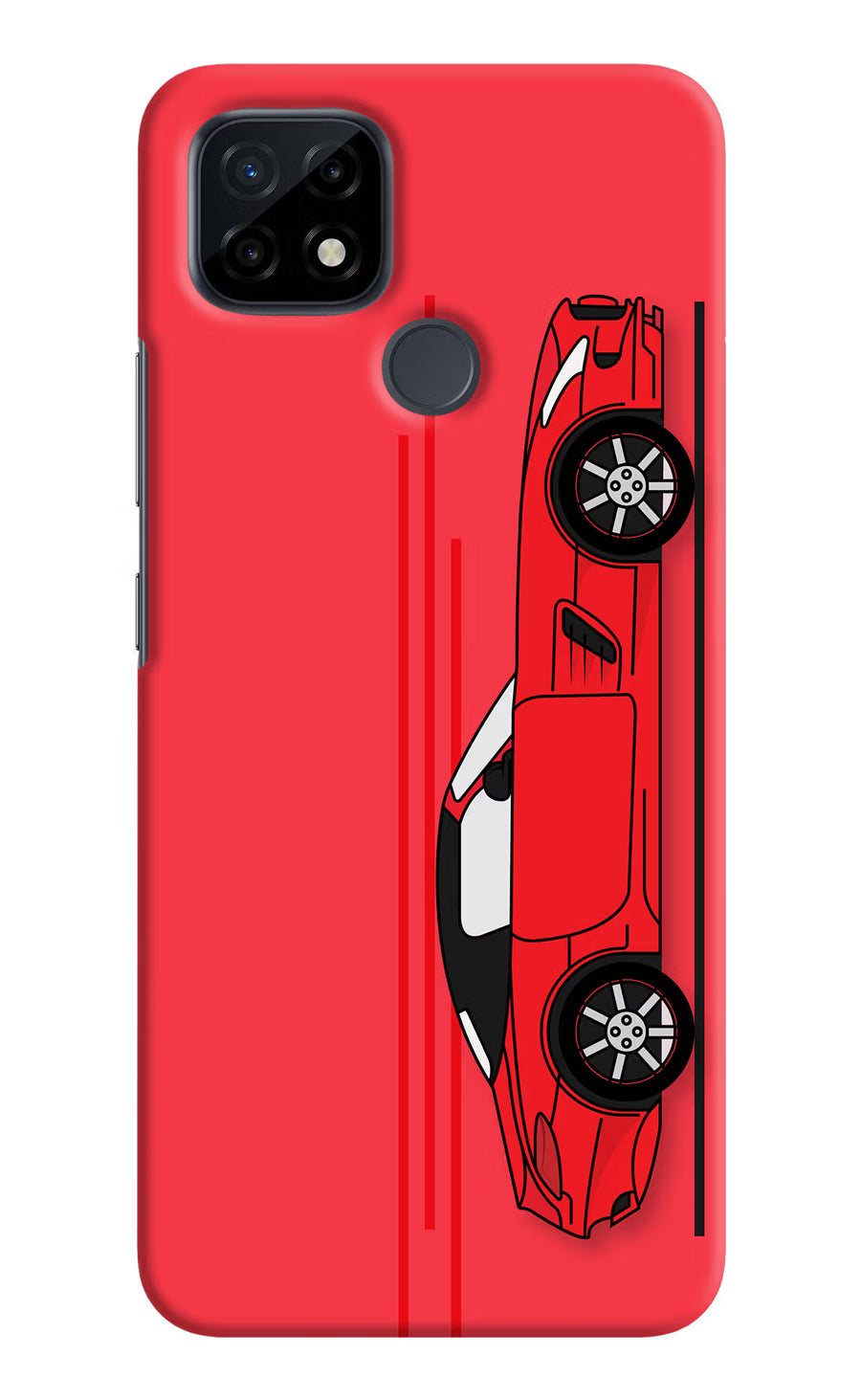 Red Velocity Realme C21 Back Cover, Hard case