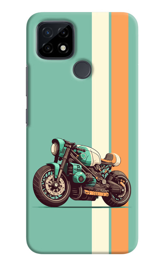 Striped Moto Drift Realme C21 Hard Case Back Cover by Casekaro