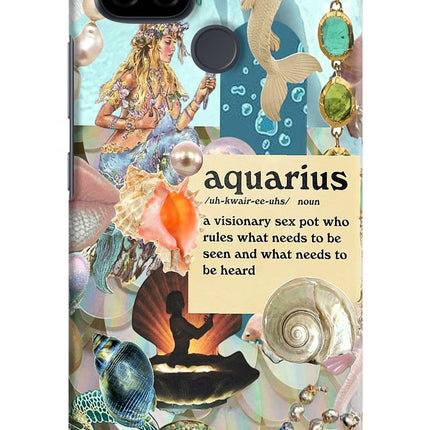 Aquarius Zodiac Realme C21 Hard Case Back Cover by Casekaro